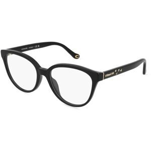 Luxottica Fashion Brillen Vertriebs GmbH Coach 0HC6234U Damen-Brille inkl. Gläser Vollrand Quadratisch Acetat-Gestell 53/17/140, Schwarz