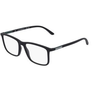 Luxottica Fashion Brillen Vertriebs GmbH Emporio Armani EA3181 Herren-Brille inkl. Gläser Vollrand Quadratisch Kunststoff-Gestell 54/18/145, Schwarz