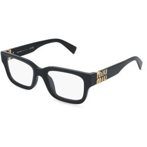 Luxottica Fashion Brillen Vertriebs GmbH Miu Miu 0MU 02YV Damen-Brille inkl. Gläser Vollrand Eckig Acetat-Gestell 51/20/140, Schwarz