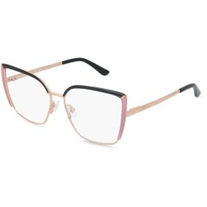 Marcolin Deutschland GmbH Guess GU50249 Damen-Brille inkl. Gläser Vollrand Quadratisch Metall-Gestell 55/14/140, Schwarz