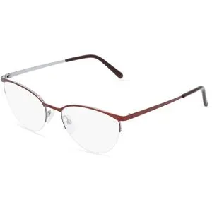 Suncute Industries Co., Ltd. Fielmann MC 546 CL Damen-Brille inkl. Gläser Halbrand Oval Edelstahl-Gestell 52/18/135, Grau