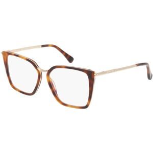 Marcolin Deutschland GmbH Max Mara MM5151-B Damen-Blaulichtfilterbrille ohne Sehstärke Vollrand Quadratisch Metall-Gestell, Havanna