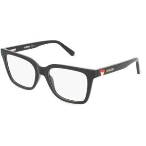 Safilo GmbH Love Moschino MOL603 Damen-Brille inkl. Gläser Vollrand Quadratisch Kunststoff-Gestell 52/17/140, Schwarz