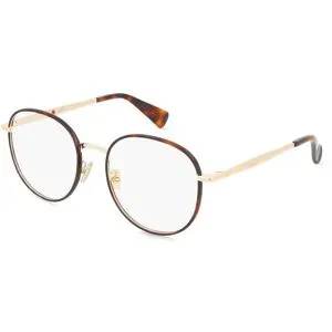 Thélios Kenzo KZ50207U Unisex-Brille inkl. Gläser Vollrand Rund Metall-Gestell 54/19/145, Gold