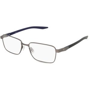 Kering Eyewear Spa Puma PU0421O Unisex-Brille inkl. Gläser Vollrand Quadratisch Metall-Gestell 55/17/145, Grau