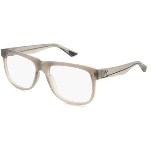 Kering Eyewear Spa Puma PU0443O Unisex-Brille inkl. Gläser Vollrand Quadratisch Kunststoff-Gestell 56/17/145, Grau