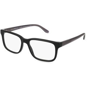 Luxottica Fashion Brillen Vertriebs GmbH Emporio Armani 0EA3218 Herren-Brille inkl. Gläser Vollrand Quadratisch Acetat-Gestell 53/17/145, Schwarz