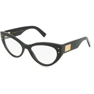 Luxottica Fashion Brillen Vertriebs GmbH Dolce&Gabbana DG3403 Damen-Brille inkl. Gläser Vollrand Cat Eye Acetat-Gestell 54/18/140, Schwarz
