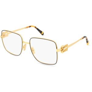 Luxottica Fashion Brillen Vertriebs GmbH Miu Miu MU51XV Damen-Brille inkl. Gläser Vollrand Quadratisch Metall-Gestell 54/17/135, Schwarz