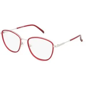 Wenzhou Bada Optical Co. , LTD Fielmann BD 497 MOD FA Damen-Brille inkl. Gläser Vollrand Butterfly Edelstahl-Gestell 53/18/135, Silber