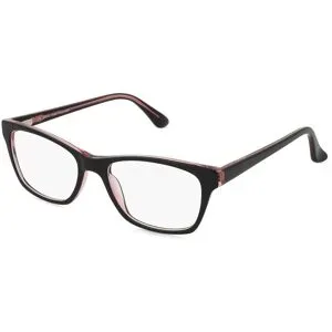 C&S CO. LTD. Fielmann ABC 089 FLEX CL SONIA Damen-Brille inkl. Gläser Vollrand Quadratisch Acetat-Gestell 52/17/140, Schwarz