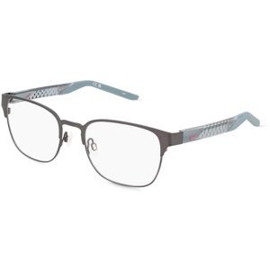 Marchon Germany GmbH Nike 8156 Herren-Brille inkl. Gläser Vollrand Quadratisch Metall-Gestell 52/19/140, Grau