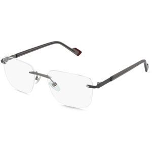 DE RIGO Vision D.A.CH. GmbH Sting VST552 Herren-Brille inkl. Gläser Randlos Quadratisch Metall-Gestell 55/19/145, Grau