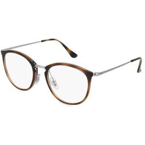 Luxottica Fashion Brillen Vertriebs GmbH Ray-Ban RX7140 Unisex-Brille inkl. Gläser Vollrand Panto Kunststoff-Gestell 51/20/150, Havanna