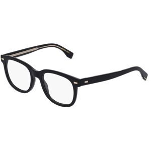 Safilo GmbH Boss 1444/N Herren-Brille inkl. Gläser Vollrand Quadratisch Acetat-Gestell 52/20/145, Schwarz