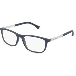 Luxottica Fashion Brillen Vertriebs GmbH Emporio Armani EA3069 Herren-Brille inkl. Gläser Vollrand Quadratisch Kunststoff-Gestell 55/17/140, Blau