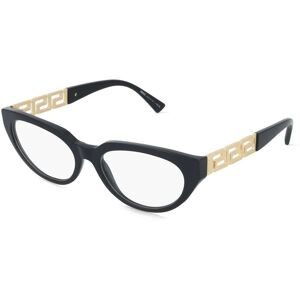 Luxottica Fashion Brillen Vertriebs GmbH Versace 0VE3383 Damen-Brille inkl. Gläser Vollrand Cat Eye Acetat-Gestell 54/17/140, Schwarz