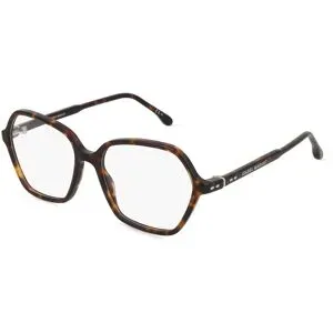 Safilo GmbH Isabel Marant IM 0092 Damen-Brille inkl. Gläser Vollrand Quadratisch Acetat-Gestell 53/16/140, Havanna