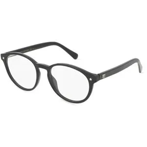 Safilo GmbH Chiara Ferragni CF 1015 Damen-Brille inkl. Gläser Vollrand Panto Kunststoff-Gestell 50/18/140, Schwarz