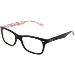 Luxottica Fashion Brillen Vertriebs GmbH Ray-Ban RX5228 Damen-Brille inkl. Gläser Vollrand Quadratisch Acetat-Gestell 50/17/140, Schwarz