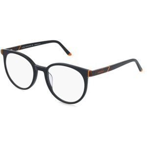 Design Eyewear Group Germany GmbH Jaguar J1528 Herren-Brille inkl. Gläser Vollrand Rund Acetat-Gestell 52/19/145, Schwarz