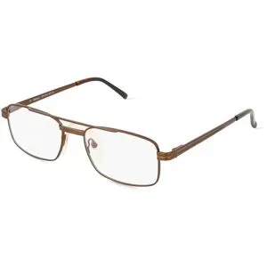 Optic Prima HK Fielmann OPH 9741 FLEX TR Herren-Brille inkl. Gläser Vollrand Quadratisch Metall-Gestell 54/18/135, Braun
