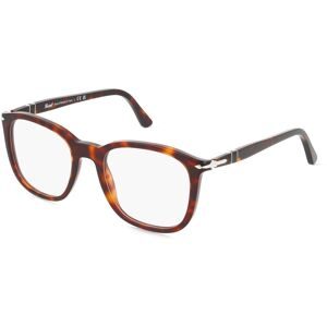 Luxottica Fashion Brillen Vertriebs GmbH Persol PO3355V Unisex-Brille inkl. Gläser Vollrand Quadratisch Acetat-Gestell 52/20/145, Havanna