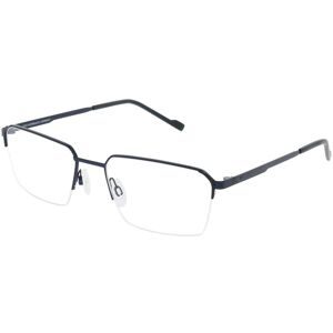 Eschenbach Optik GmbH Eschenbach 820985 Herren-Brille inkl. Gläser Halbrand Quadratisch Titan-Gestell 56/19/145, Blau