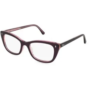 Luxottica Fashion Brillen Vertriebs GmbH Ray-Ban 0RX5433 Damen-Brille inkl. Gläser Vollrand Quadratisch Acetat-Gestell 50/19/140, Lila