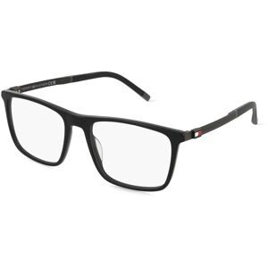 Safilo GmbH Tommy Hilfiger TH 2081 Herren-Brille inkl. Gläser Vollrand Quadratisch Acetat-Gestell 55/18/145, Schwarz