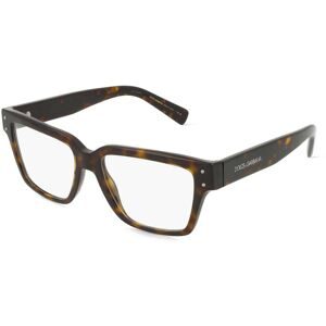 Luxottica Fashion Brillen Vertriebs GmbH Dolce&Gabbana 0DG3383 Herren-Brille inkl. Gläser Vollrand Quadratisch Acetat-Gestell 53/16/145, Havanna