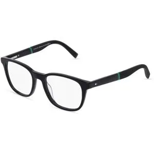 Safilo SpA Tommy Hilfiger TH1907 Herren-Brille inkl. Gläser Vollrand Quadratisch Kunststoff-Gestell 51/18/140, Schwarz