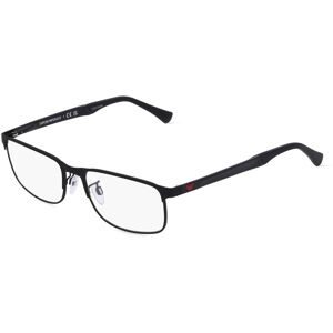 Luxottica Fashion Brillen Vertriebs GmbH Emporio Armani EA1112 Herren-Brille inkl. Gläser Halbrand Quadratisch Metall-Gestell 56/18/145, Schwarz