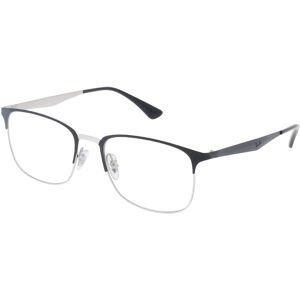 Luxottica Fashion Brillen Vertriebs GmbH Ray-Ban RX6421 Unisex-Brille inkl. Gläser Halbrand Quadratisch Metall-Gestell 54/18/145, Schwarz