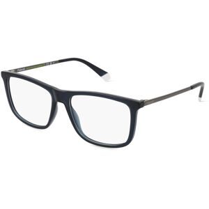 Safilo GmbH Polaroid PLD D497 Herren-Brille inkl. Gläser Vollrand Quadratisch Kunststoff-Gestell 55/16/145, Blau