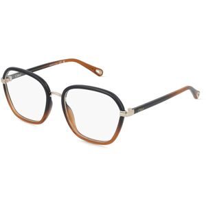 Kering Eyewear Spa Chloé CH0309O Damen-Brille inkl. Gläser Vollrand Eckig Kunststoff-Gestell 54/18/140, Schwarz