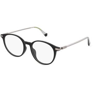 Safilo GmbH Polaroid PLD D461/G Unisex-Brille inkl. Gläser Vollrand Rund Kunststoff-Gestell 50/18/145, Schwarz