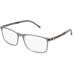 Safilo GmbH Tommy Hilfiger TH 2141 Herren-Brille inkl. Gläser Vollrand Eckig Acetat-Gestell 56/17/145, Grau