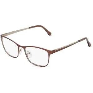 Suncute Industries Co., Ltd. Fielmann MC 559 MOD FLEX CL Damen-Brille inkl. Gläser Vollrand Quadratisch Edelstahl-Gestell 53/17/135, Braun