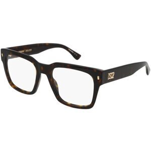 Safilo GmbH Dsquared2  D2 0066 Herren-Brille inkl. Gläser Vollrand Quadratisch Acetat-Gestell 54/20/145, Havanna