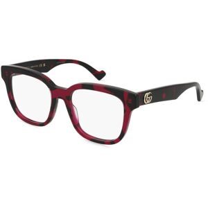Kering Eyewear Spa Gucci GG0958O Damen-Brille inkl. Gläser Vollrand Eckig Acetat-Gestell 52/18/145, Havanna