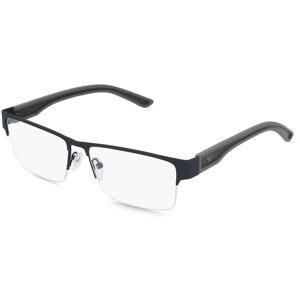 Luxottica Fashion Brillen Vertriebs GmbH Emporio Armani EA1182 Herren-Brille inkl. Gläser Halbrand Eckig Metall-Gestell 57/16/145, Schwarz