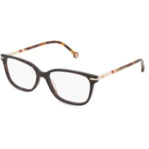 Safilo GmbH Carolina Herrera 0097 Damen-Brille inkl. Gläser Vollrand Quadratisch Acetat-Gestell 54/16/145, Braun