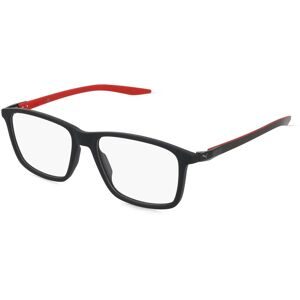 Kering Eyewear Spa Puma PU0419O Unisex-Brille inkl. Gläser Vollrand Quadratisch Acetat-Gestell 55/17/140, Schwarz