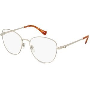 Kering Eyewear Spa Gucci GG1418O Unisex-Brille inkl. Gläser Vollrand Butterfly Metall-Gestell 55/18/145, Silber