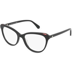 Safilo GmbH Kate Spade CHANTELLE Damen-Brille inkl. Gläser Vollrand Cat Eye Acetat-Gestell 52/16/140, Schwarz
