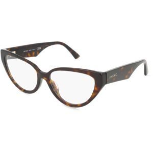 Luxottica Fashion Brillen Vertriebs GmbH Jimmy Choo JC3023HU Damen-Brille inkl. Gläser Vollrand Cat Eye Acetat-Gestell 55/16/140, Havanna