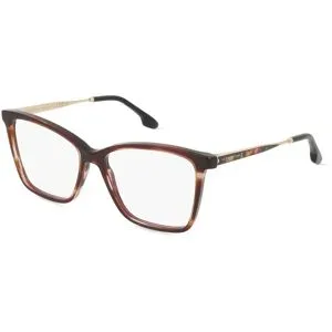 Safilo GmbH Victoria Beckham VB2647 Unisex-Brille inkl. Gläser Vollrand Butterfly Acetat-Gestell 54/15/140, Braun
