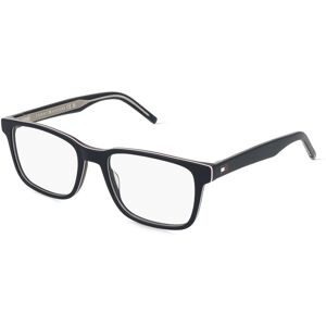 Safilo SpA Tommy Hilfiger TH 2075 Herren-Brille inkl. Gläser Vollrand Quadratisch Acetat-Gestell 54/19/145, Blau
