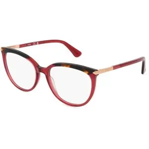 Marcolin Deutschland GmbH Guess GU2881 Unisex-Brille inkl. Gläser Vollrand Cat Eye Kunststoff-Gestell 53/17/140, Rot